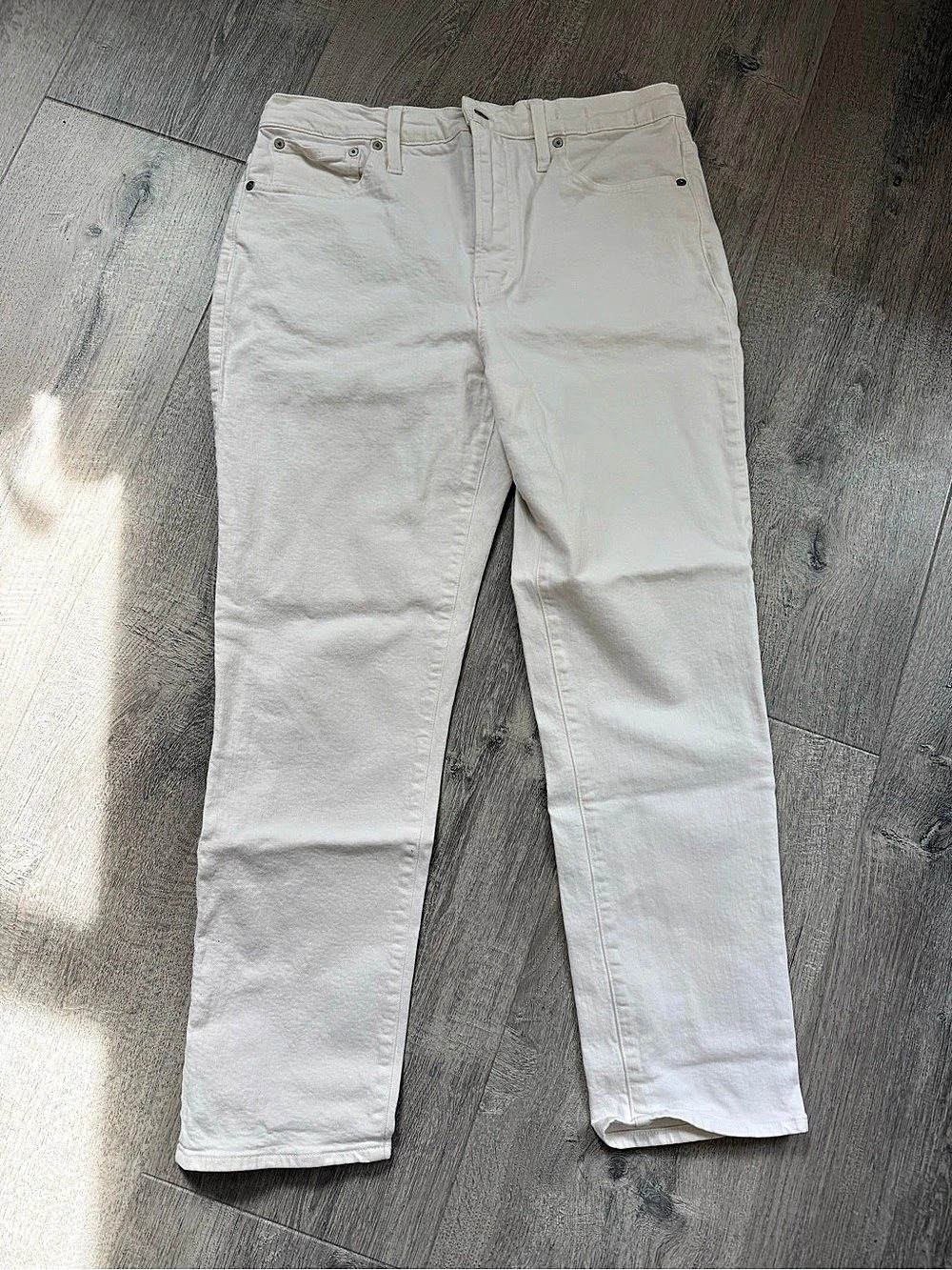 Madewell The Perfect Vintage Jean Straight Leg Jeans in White Waist 30